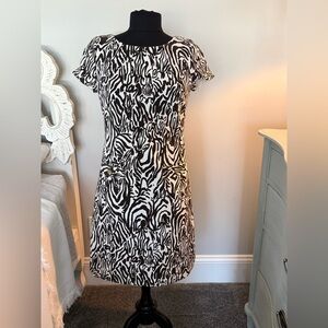 Lilly Pulitzer chocolate brown and white animal print dress M